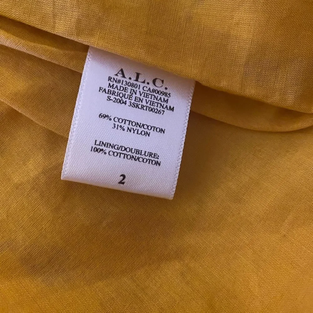 A.L.C. nwot yellow